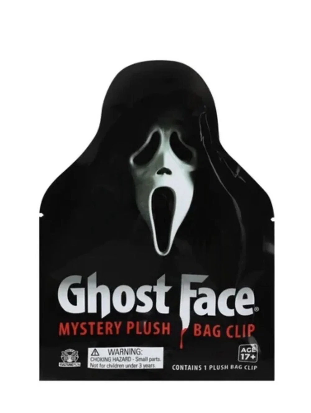 CultureFly Ghost Face Mystery Plush Bag Clip